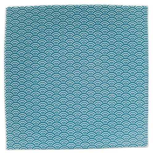青海波 19.5cmスクエアープレート 緑【まとめ買い商品】