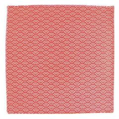 青海波 19.5cmスクエアープレート 赤【まとめ買い商品】