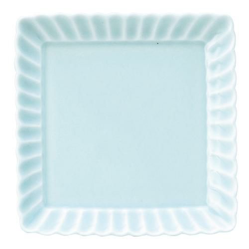 かすみ 青白 13.5cm正角皿【まとめ買い商品】