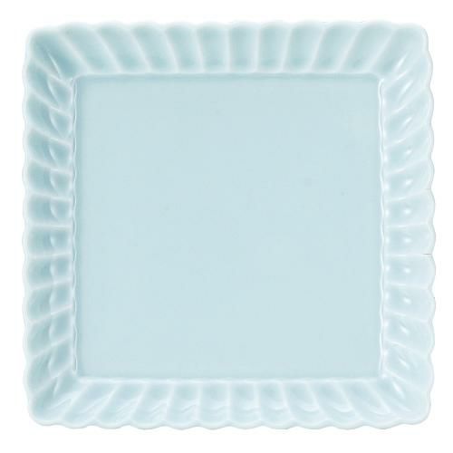 かすみ 青白 15.5cm正角皿【まとめ買い商品】