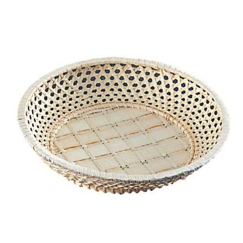籐カゴ サンド皿 33ー167 丸型 直径210×H45
