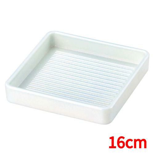 角肉皿 16cm角 白塗