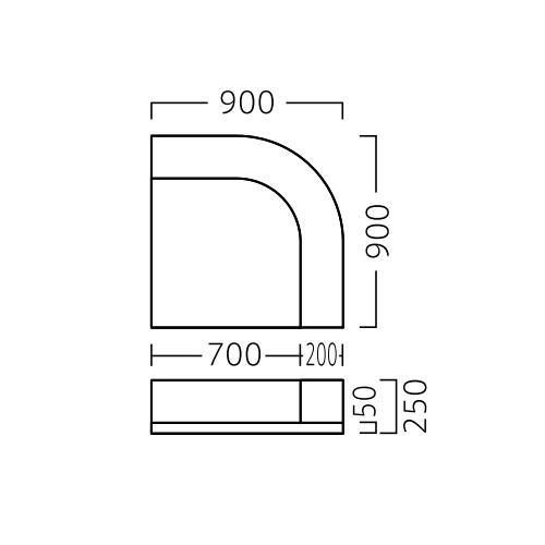 メロディーサークル付アールコーナーA900 Aランク