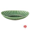 かすみ 緑 楕円皿中【まとめ買い商品】