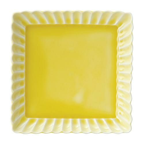 かすみ イエロー 17cm正角皿【まとめ買い商品】