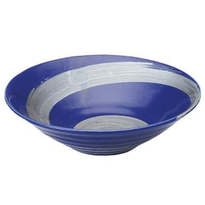 銀彩ブルー リップル7.0鉢 ブルー【まとめ買い商品】