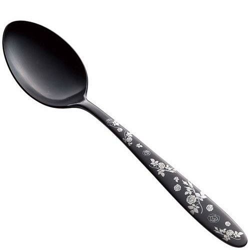 ステン シーク 黒酸化発色 ローズ デザートスプーン