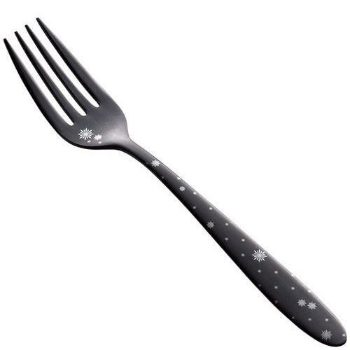 ステン シーク 黒酸化発色 クリスタル デザートフォーク