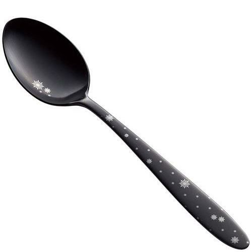 ステン シーク 黒酸化発色 クリスタル デザートスプーン