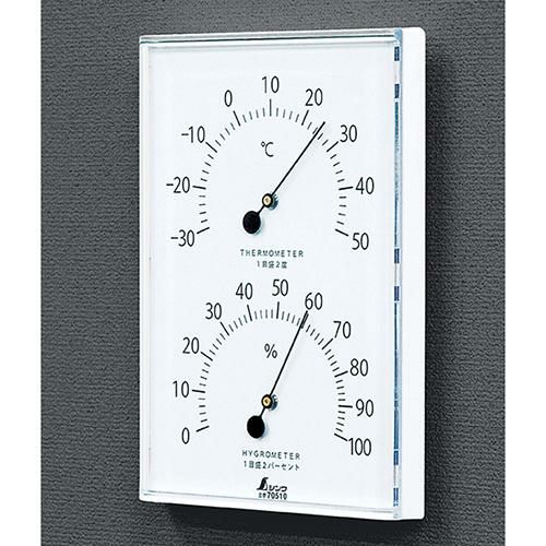 温湿度計 温湿度計 W-1 角型 ホワイト 70510 シンワ測定【業務用/新品】【グループW】【プロ用】
