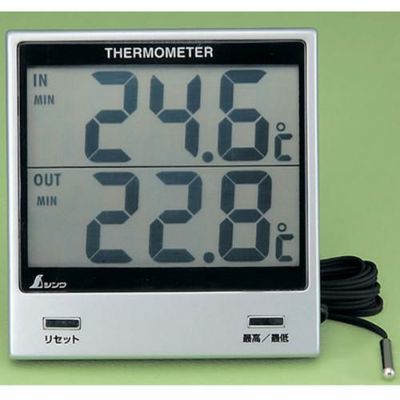 温度計 デジタル温度計 F最高・最低 室内・室外 73118 シンワ測定