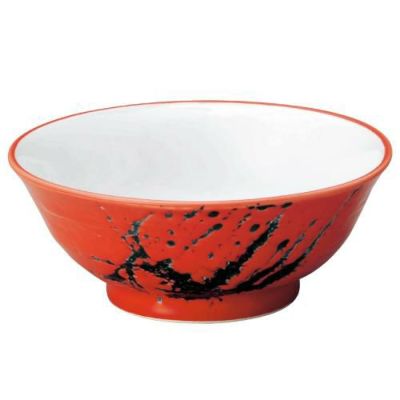 黒チラシ 削り石目6.8高台丼【まとめ買い商品】