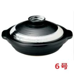 耐熱浅鍋 白刷毛 6号浅鍋【まとめ買い商品】