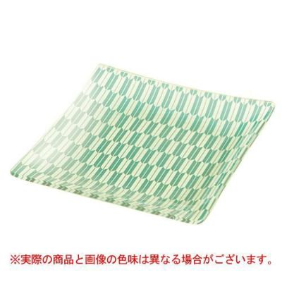 矢絣 グリーン 11.5cm正角皿 グリーン【まとめ買い商品】