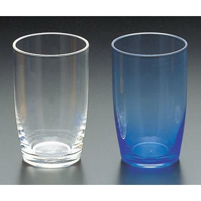 メラミン食器 マスカット 8オンスタンブラー アクリル 210cc 63×98(mm) 透明、ブルー