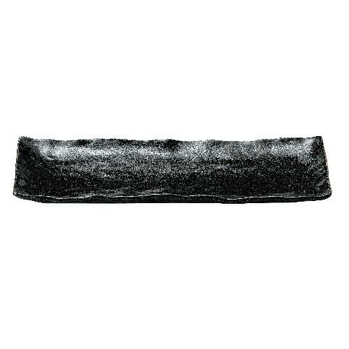 【ゆず黒燿 石目尺一細長角皿】角皿 高さ30mm×長径:350・短径:150【業務用】【グループB】【プロ用】【まとめ買い商品】