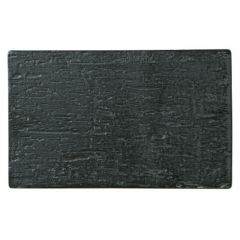 【漆黒 24cmプレート】角皿 幅248mm×奥行153mm×高さ9mm【業務用】【グループB】【プロ用】【まとめ買い商品】