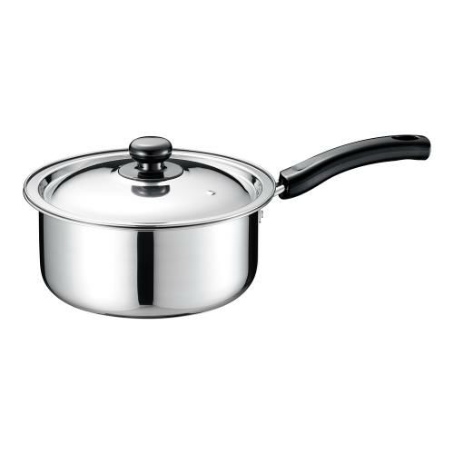 TKG ステンレス プラ柄 片手実用鍋 20cm