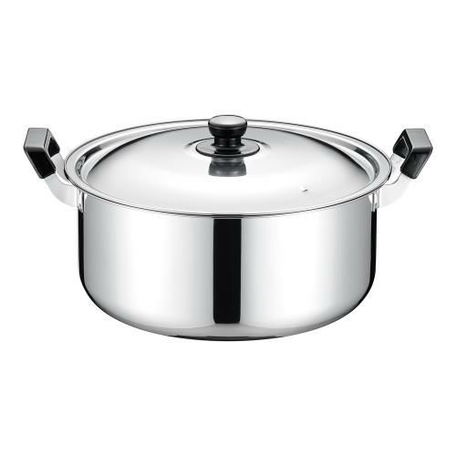 TKG ステンレス プラ柄 実用鍋 33cm