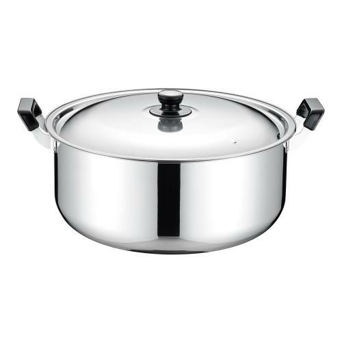 TKG ステンレス プラ柄 実用鍋 39cm