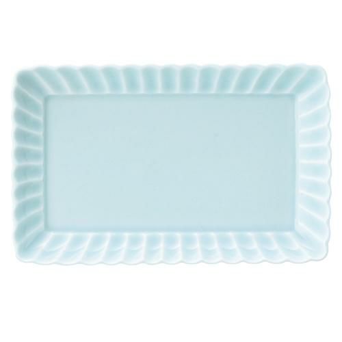 かすみ 青白 21cm長角皿【まとめ買い商品】