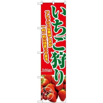 「苺狩り」 のぼり屋工房【N】【受注生産品】