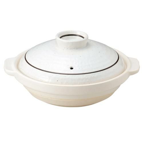 耐熱浅鍋 粉引ライン 7号浅鍋【まとめ買い商品】