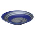 銀彩ブルー リップル5.0皿 ブルー【まとめ買い商品】