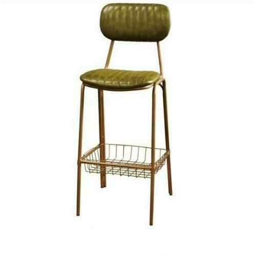 TB オリジナル 洋風パイプ椅子 OLE ハイカウンターチェア アミ棚付 グリーン  OLE-HC-GR 幅460×奥行550×高さ1170 座面高さ760