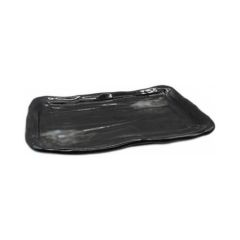 TB そぎ 7.0角皿 黒 白吹き/10入