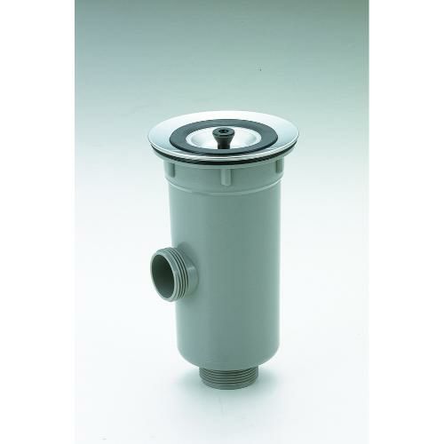 小型排水トラップ G1-1/2ネジ オーバーフロー付 A蓋樹脂カゴ仕様 TO-298NAP