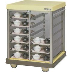 【マルゼン】病院用配膳車 トレイ差込コンパクトタイプ 6段 MHRC-24S