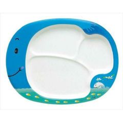 メラミン オーバル お子様プレート E10KJ くじら 【グループA】