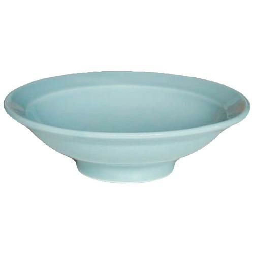 青磁 丸7寸高台皿