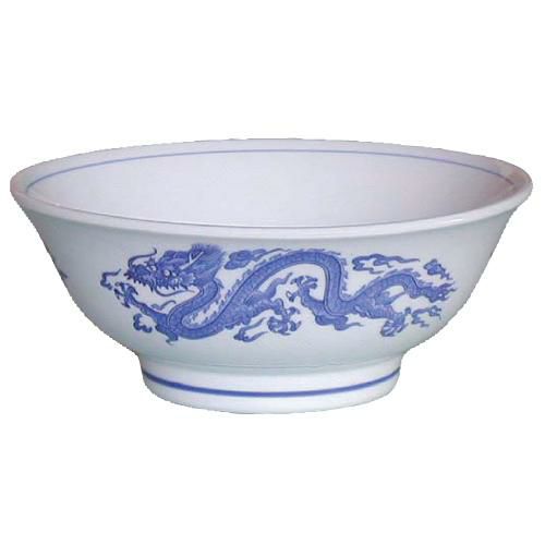 染付竜華 丸反7寸丼