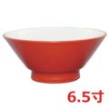 ウルトラレッド(中白) 切立高台6.5寸丼