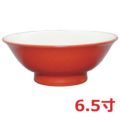 ウルトラレッド(中白) 6.5寸反高台丼