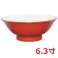 ウルトラレッド(中白) 6.3寸反高台丼