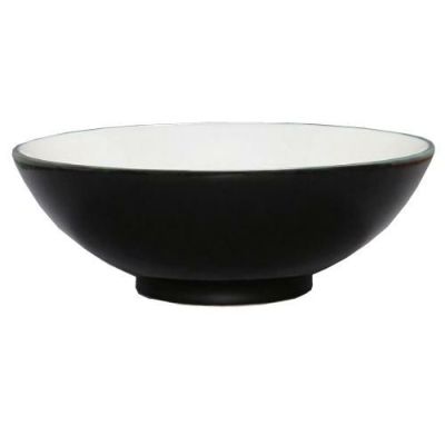 黒釉(中白) 丸6.3寸丼