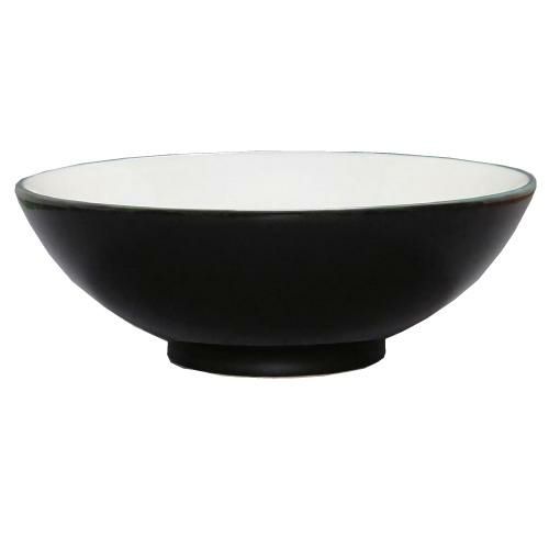 黒釉(中白) 丸6.3寸丼