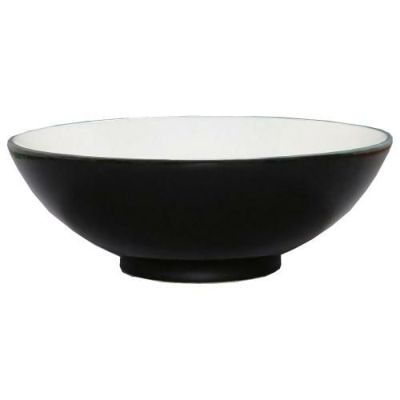 黒釉(中白) 丸6.8寸丼