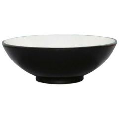 黒釉(中白) 丸6.8寸丼