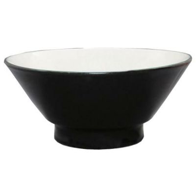 黒釉(中白) 切立高台6.5寸丼