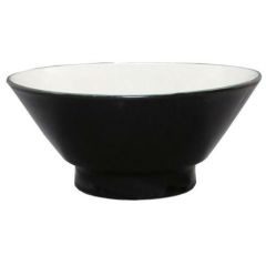 黒釉(中白) 切立高台7寸丼