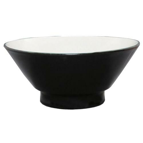 黒釉(中白) 切立高台6.3寸丼