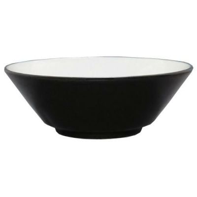 黒釉(中白) 切立6.8寸丼