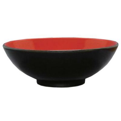 柚子黒(中赤) 丸6.3寸丼