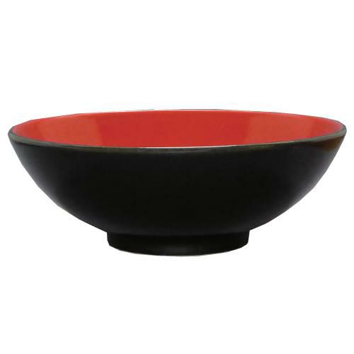 柚子黒(中赤) 丸6.3寸丼