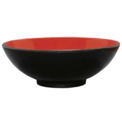 柚子黒(中赤) 丸6.8寸丼