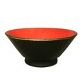 柚子黒(中赤) 切立高台6・5丼 (黒) 10個入/グループU